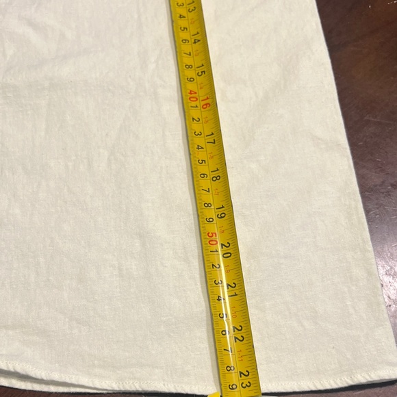 Women's Cream V-Neck Crop Top with Collar - Picture 10 of 12